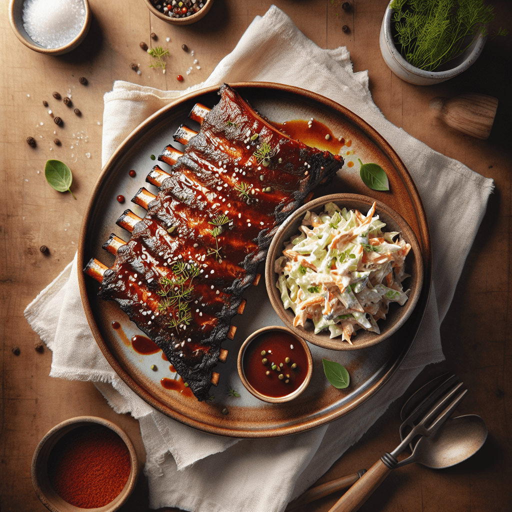 Amerikansk BBQ Ribbenssteg med Coleslaw