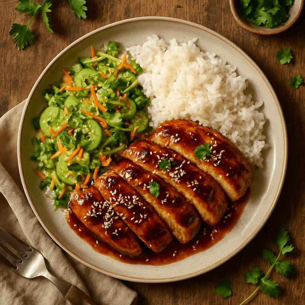 Grillet teriyaki kylling med sesamsalat og jasminris