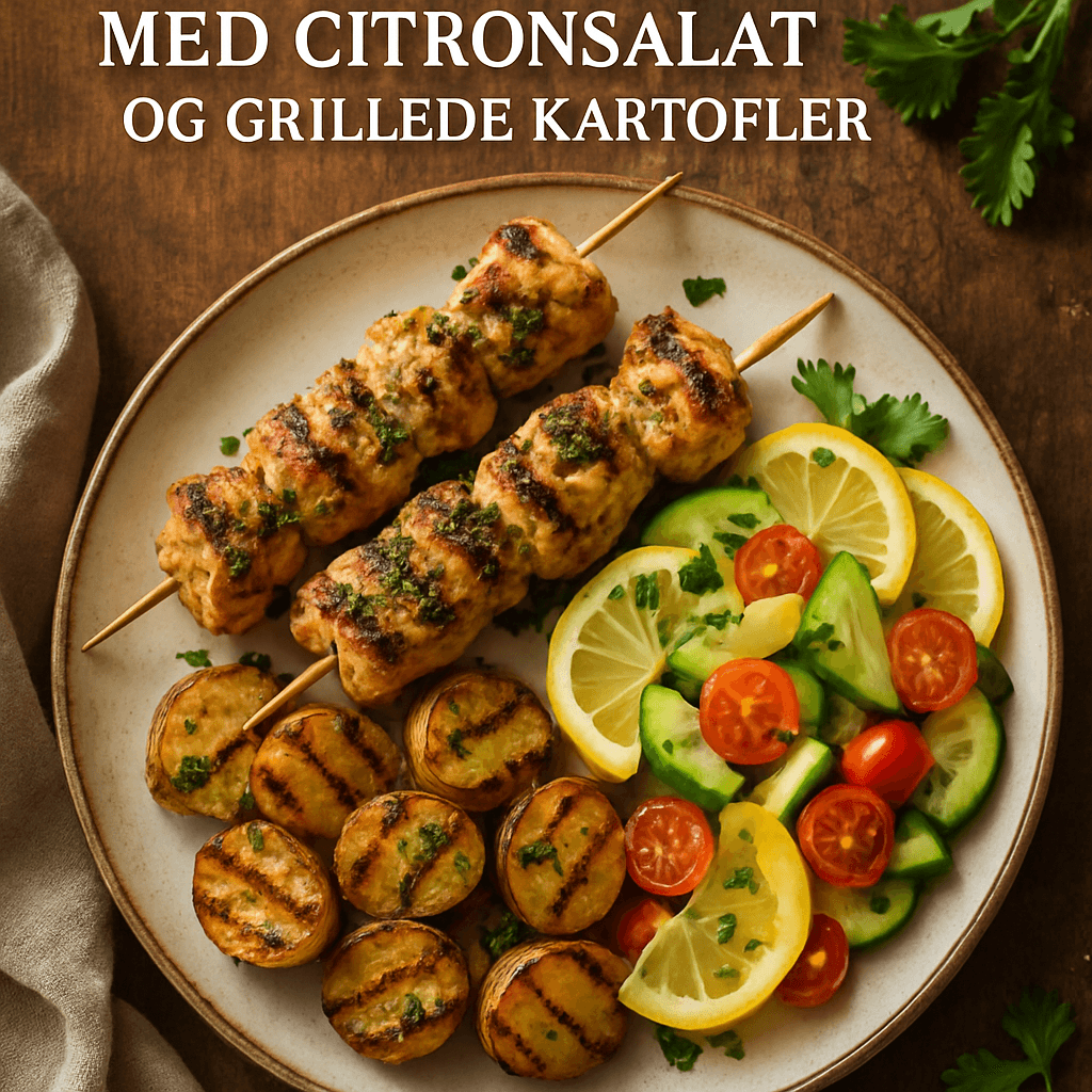 Italiensk Kyllingespyd med Citronsalat og Grillede Kartofler
