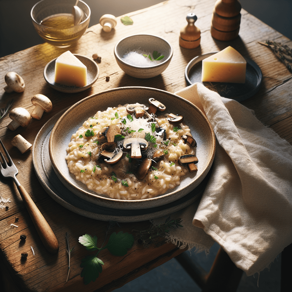 Italiensk Risotto med Svampe og Parmesan