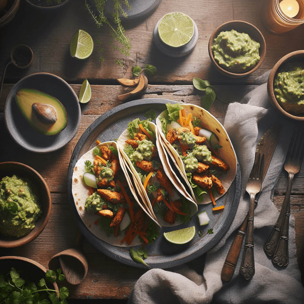 Mexicansk kyllingetacos med guacamole