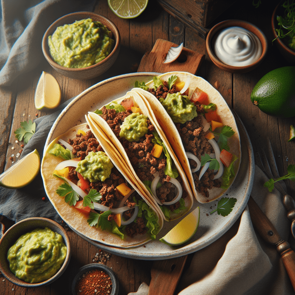 Mexicansk Tacos med Hakket Oksekød